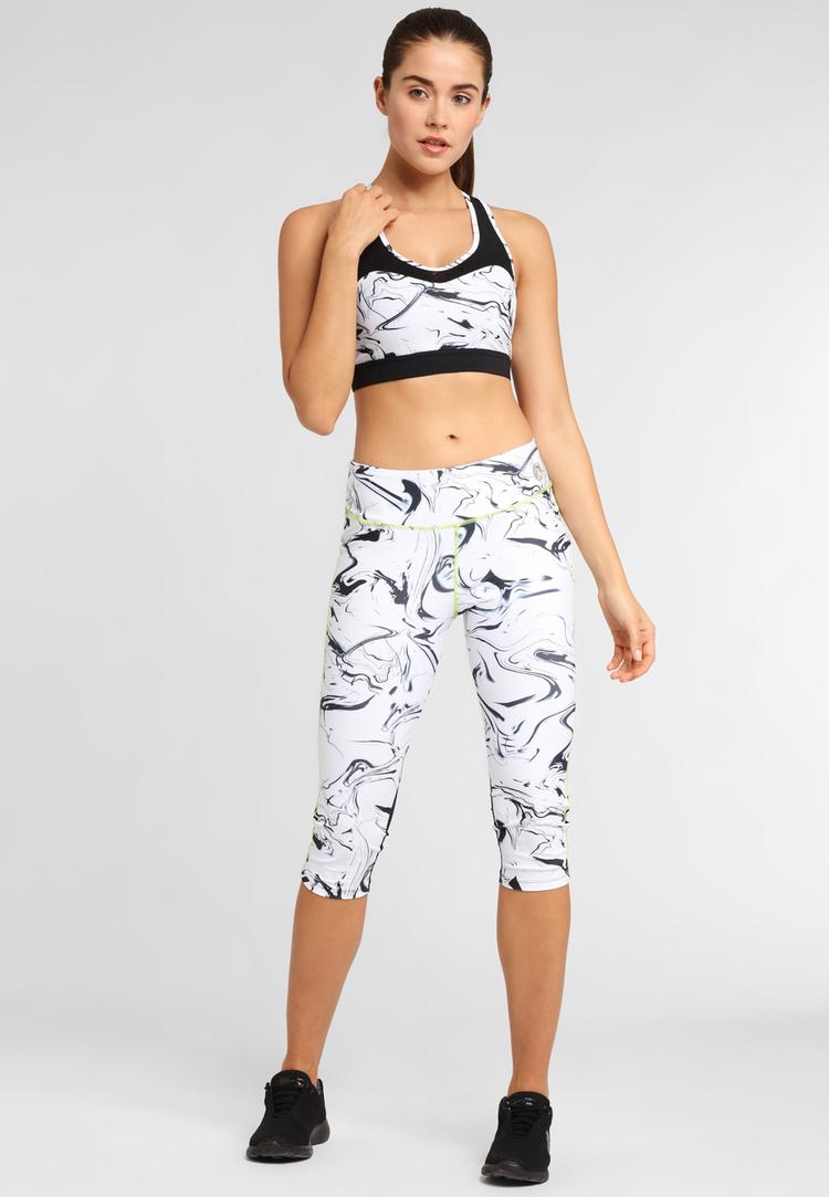 LASCANA Active LASCANA Active Caprileggings Tights Damen - wei&szlig;-marmoriert-schwarz - 0 | SportScheck