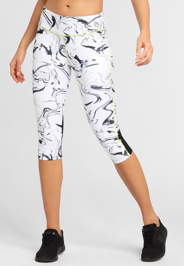 LASCANA Active LASCANA Active Caprileggings Tights Damen - wei&szlig;-marmoriert-schwarz - 1 | SportScheck