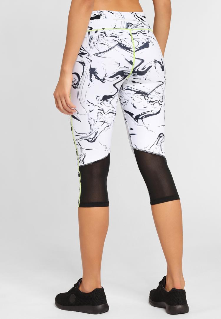 LASCANA Active LASCANA Active Caprileggings Tights Damen - wei&szlig;-marmoriert-schwarz - 2 | SportScheck