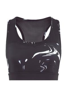 LASCANA Active Funktionsshirt Croptop Damen schwarz-marmoriert
