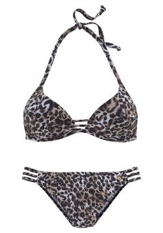 Lascana Triangel-Bikini Bikini Set Damen braun-bedruckt