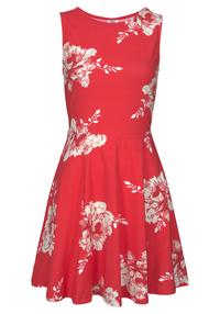 BEACH TIME Strandkleid Tr&auml;gerkleid Damen - koralle-gebl&uuml;mt