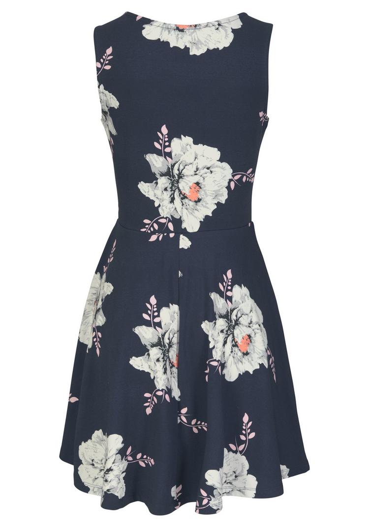 BEACH TIME BEACH TIME Strandkleid Tr&auml;gerkleid Damen - blau-gebl&uuml;mt - 0 | SportScheck