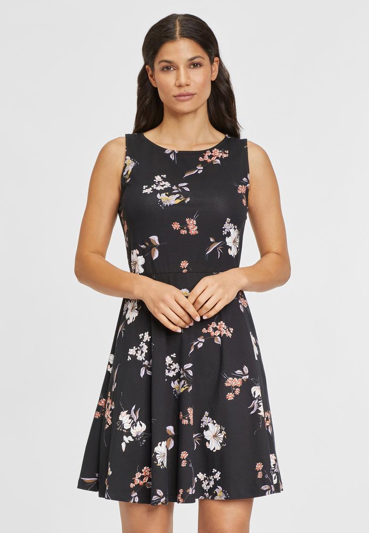 BEACH TIME BEACH TIME Strandkleid Tr&auml;gerkleid Damen - schwarz-gebl&uuml;mt - 1 | SportScheck