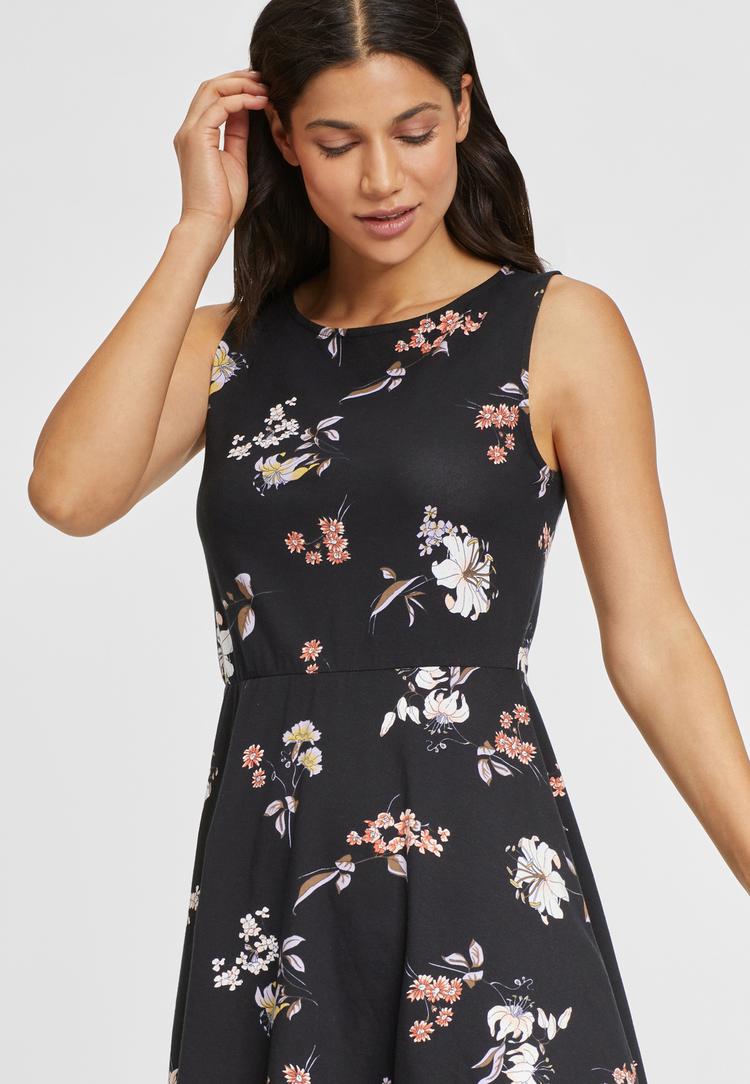 BEACH TIME BEACH TIME Strandkleid Tr&auml;gerkleid Damen - schwarz-gebl&uuml;mt - 0 | SportScheck