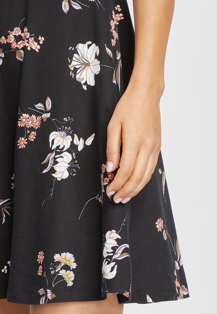 BEACH TIME BEACH TIME Strandkleid Tr&auml;gerkleid Damen - schwarz-gebl&uuml;mt - 1 | SportScheck