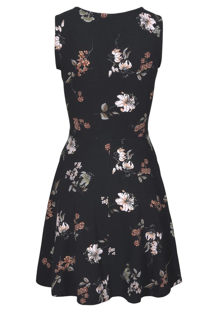 BEACH TIME BEACH TIME Strandkleid Tr&auml;gerkleid Damen - schwarz-gebl&uuml;mt - 0 | SportScheck