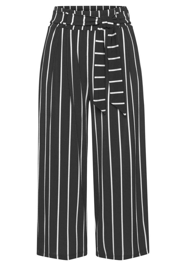 Lascana Lascana Culotte Printhose Damen - schwarz-wei&szlig;-gestreift - 2 | SportScheck