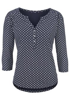 Lascana Blusenshirt Kurzarmbluse Damen navy