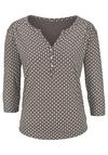 Lascana Blusenshirt Kurzarmbluse Damen - taupe