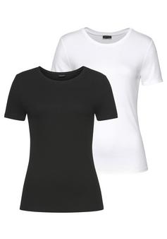 Lascana T-Shirt T-Shirt Damen weiß, schwarz