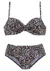 Lascana B&uuml;gel-Bikini Bikini Set Damen - braun-bedruckt