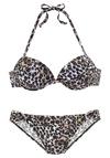 Lascana Push-Up-Bikini Bikini Set Damen - braun-bedruckt
