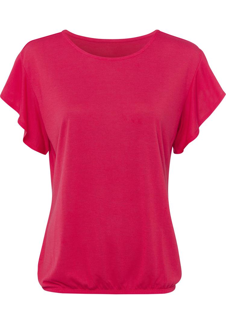 Lascana Lascana Rundhalsshirt T-Shirt Damen - rot - schwarz - 0 | SportScheck
