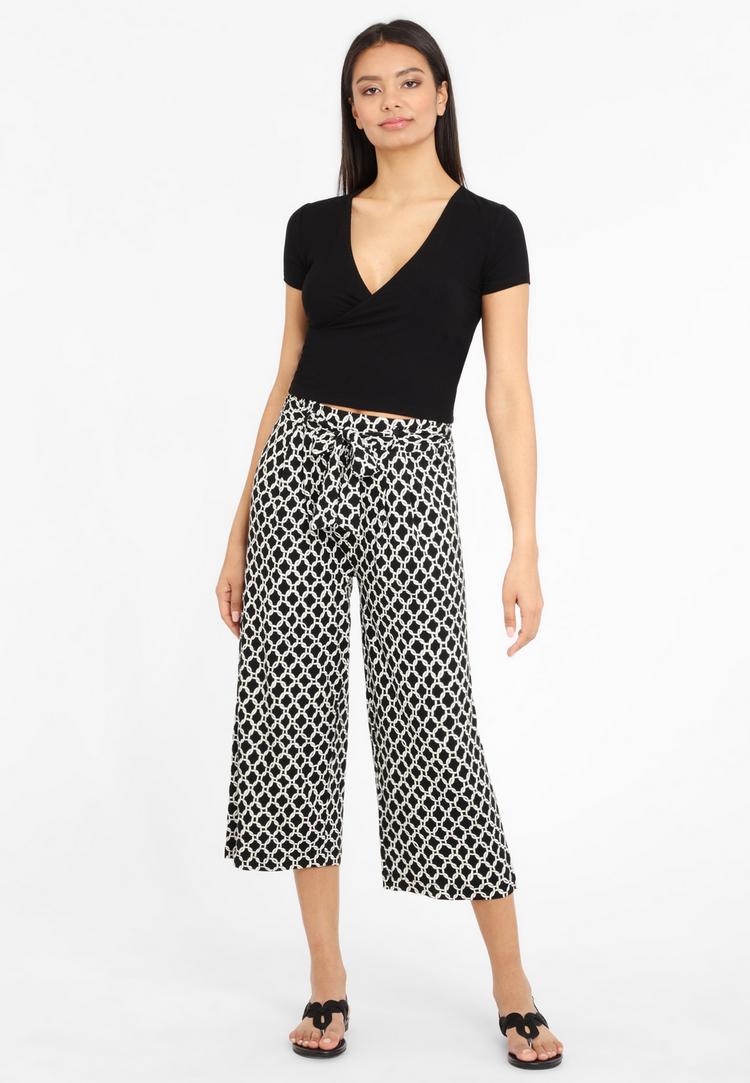 Lascana Lascana Culotte Printhose Damen - schwarz-sand-bedruckt - 3 | SportScheck