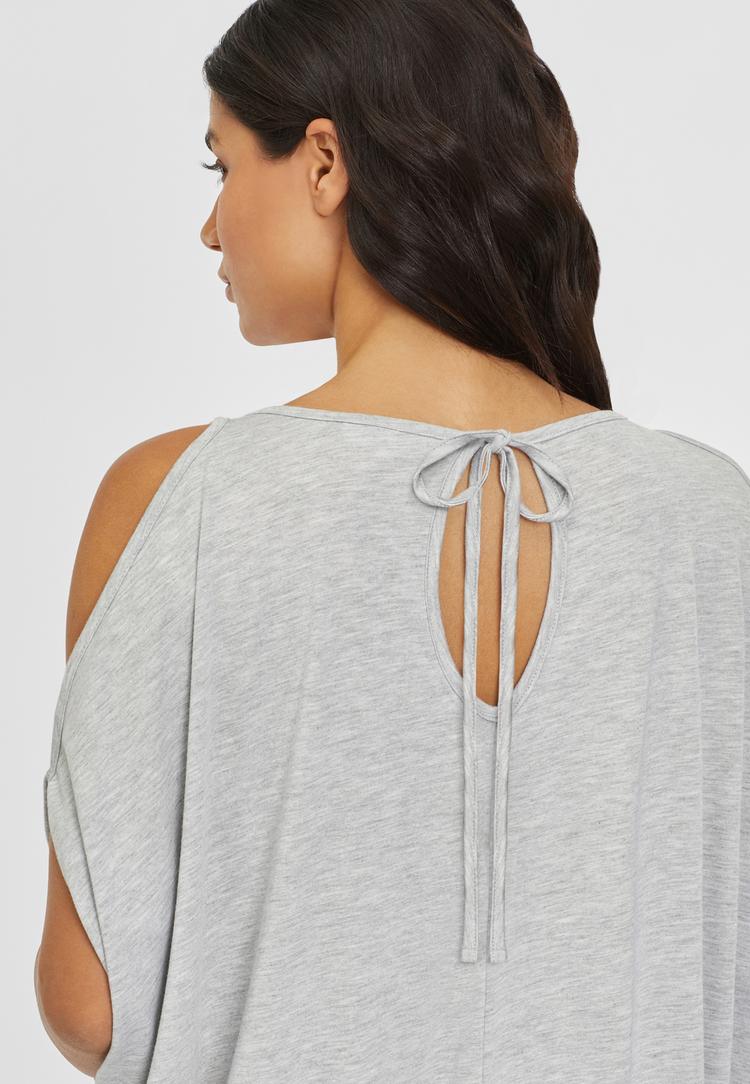 Lascana Lascana Strandshirt T-Shirt Damen - grau-meliert - 1 | SportScheck