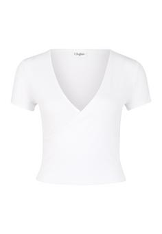 Buffalo Kurzarmshirt T-Shirt Damen weiß