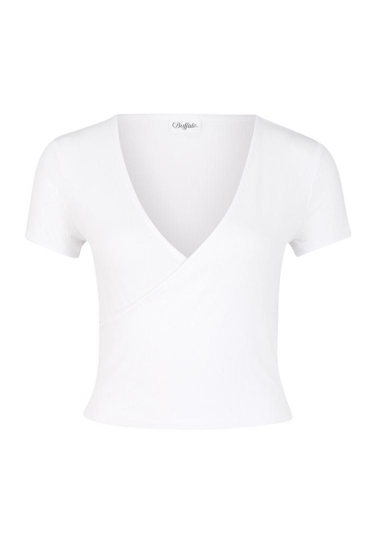 Buffalo Buffalo Kurzarmshirt T-Shirt Damen - wei&szlig; - 0 | SportScheck