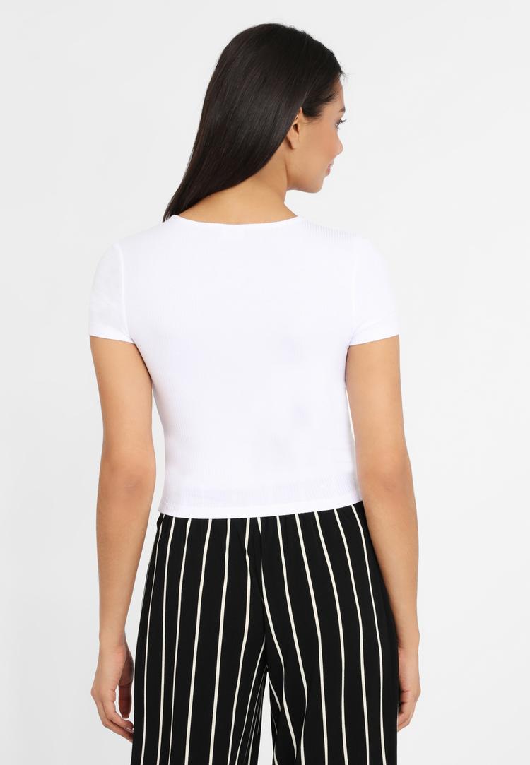 Buffalo Buffalo Kurzarmshirt T-Shirt Damen - wei&szlig; - 2 | SportScheck