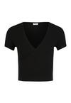Buffalo Kurzarmshirt T-Shirt Damen - schwarz