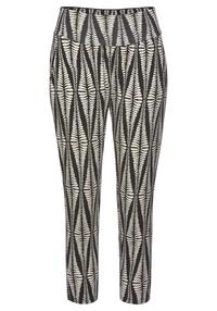 Lascana 7/8-Hose Printhose Damen - schwarz-sand-bedruckt