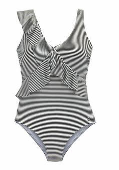Lascana Badeanzug Badeanzug Damen gestreift-schwarz-weiß