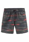 KangaROOS Badeshorts Badehose Herren - schwarz-grau