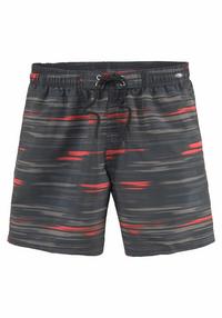 KangaROOS Badeshorts Badehose Herren - schwarz-grau