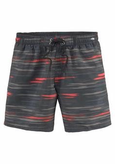 KangaROOS Badeshorts Badeshorts Herren schwarz-grau