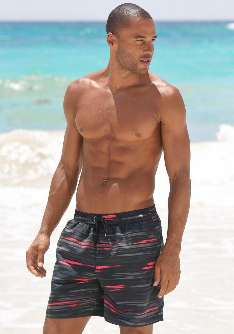 KangaROOS KangaROOS Badeshorts Badehose Herren - schwarz-grau - 1 | SportScheck