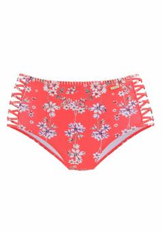 sunseeker Highwaist-Bikini-Hose Bikini Hose Damen orange-bedruckt