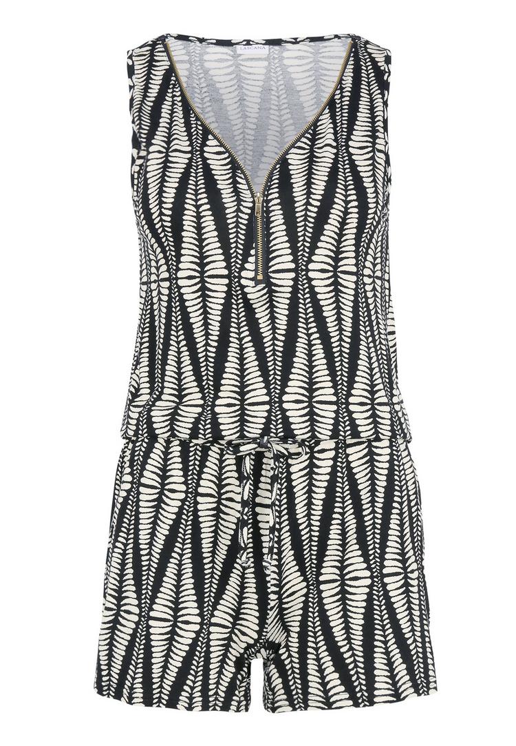 Lascana Lascana Overall Overall Damen - schwarz-sand-bedruckt - 0 | SportScheck