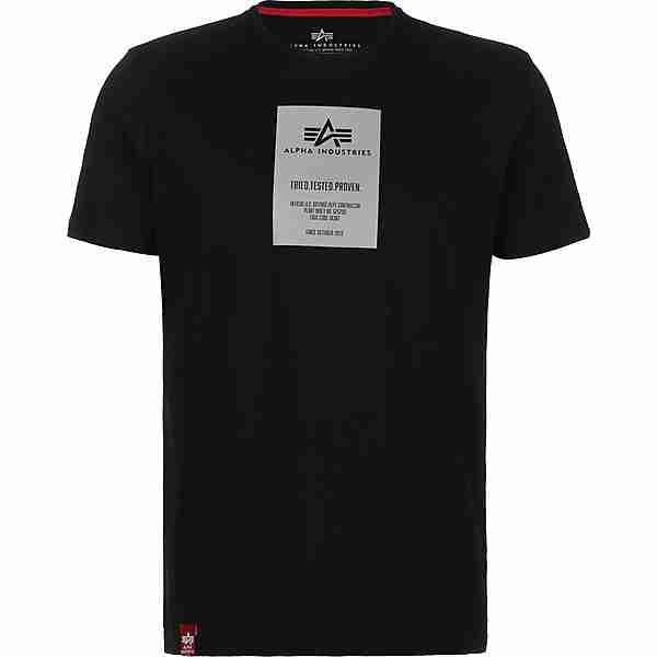 Alpha Industries Reflective Label T-Shirt Herren schwarz