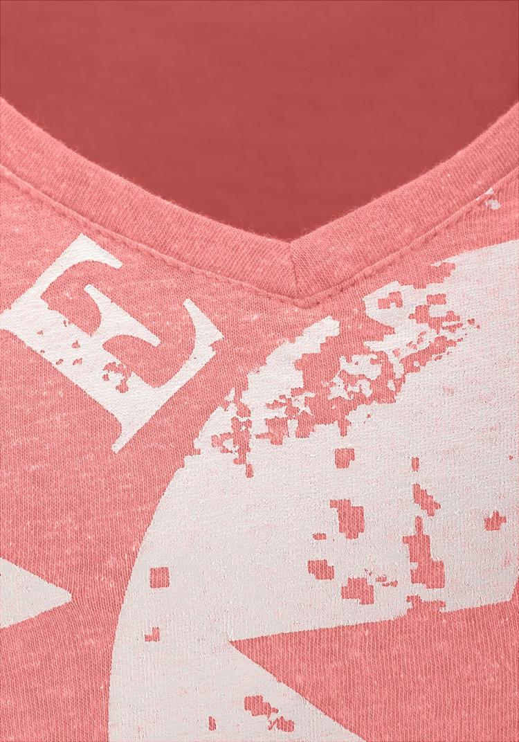 VENICE BEACH VENICE BEACH Strandshirt T-Shirt Damen - neonkoralle-meliert - 0 | SportScheck