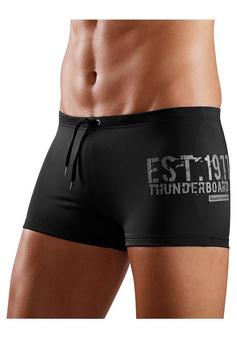 Rückansicht von BRUNO BANANI Boxer-Badehose Badeshorts Herren schwarz