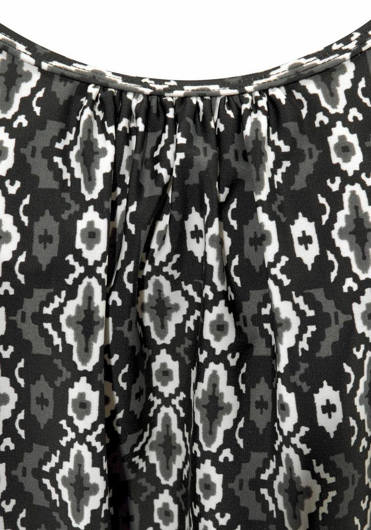 Lascana Lascana Oversize-Tankini Bikini Set Damen - schwarz-bedruckt - 0 | SportScheck