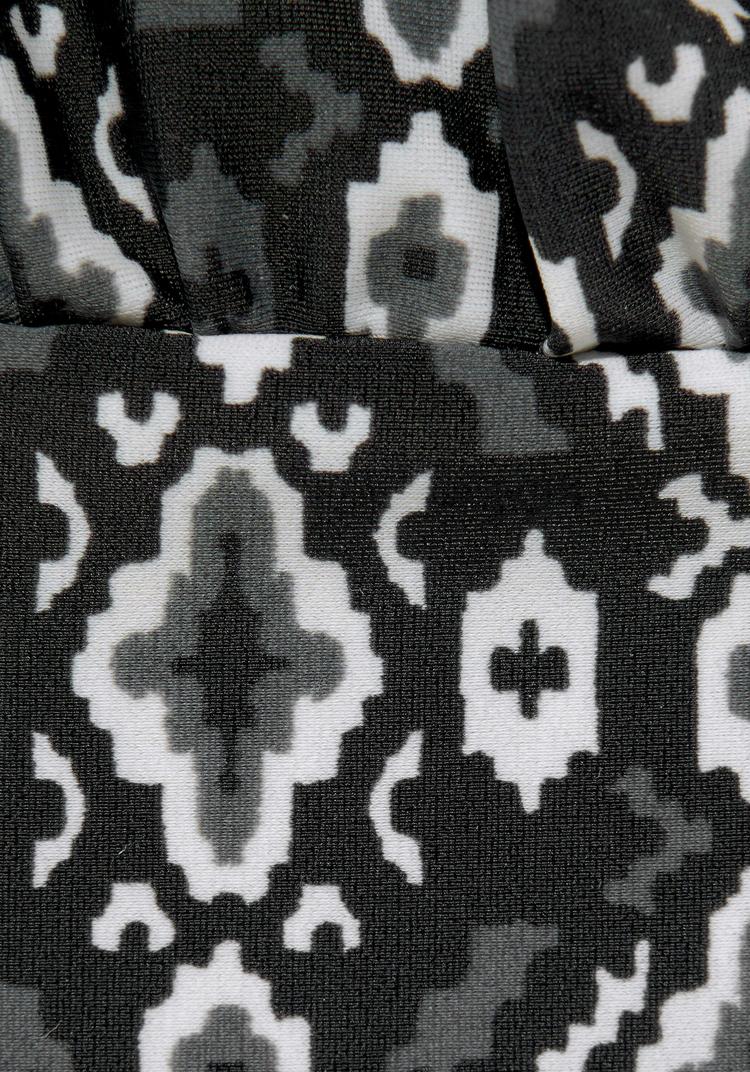 Lascana Lascana Oversize-Tankini Bikini Set Damen - schwarz-bedruckt - 1 | SportScheck