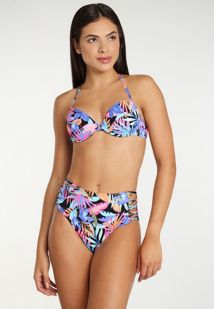 Bench Bench Push-Up-Bikini-Top Bikini Oberteil Damen - schwarz-bedruckt - 0 | SportScheck