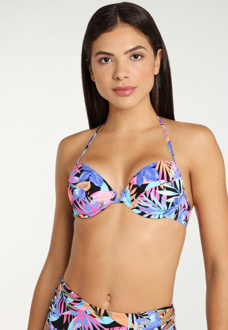 Bench Bench Push-Up-Bikini-Top Bikini Oberteil Damen - schwarz-bedruckt - 1 | SportScheck