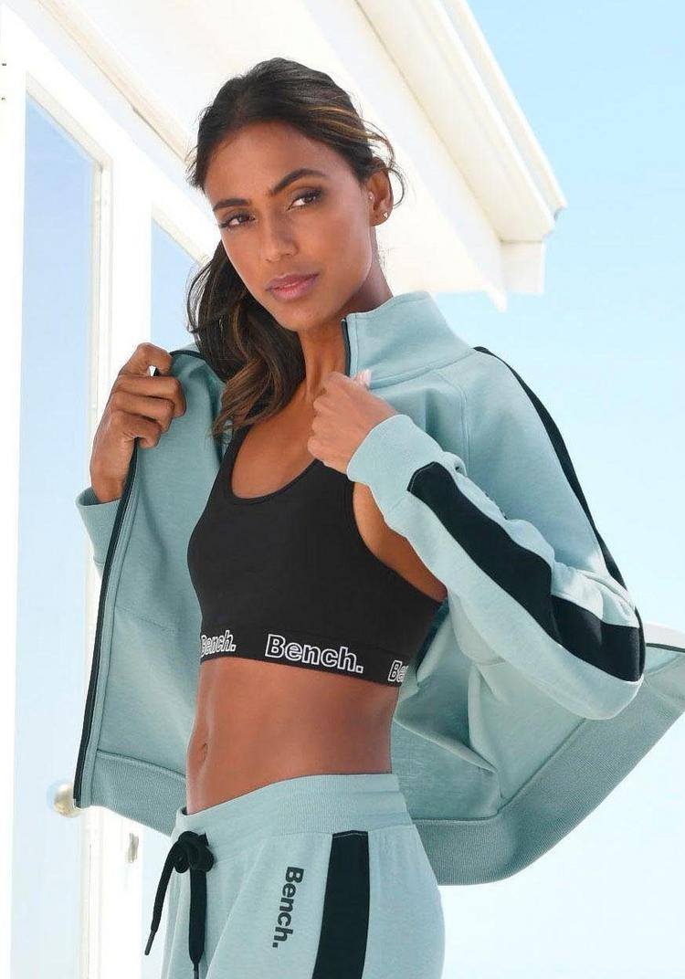 Bench Bench Sweatjacke Sweatjacke Damen - mint-schwarz - 0 | SportScheck
