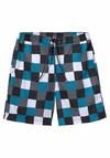 Buffalo Badeshorts Badehose Herren - blau-schwarz-kariert