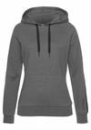 Bench Kapuzensweatshirt Hoodie Damen - anthrazit - Schwarz