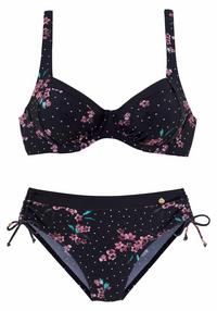 Lascana B&uuml;gel-Bikini Bikini Set Damen - schwarz-bedruckt