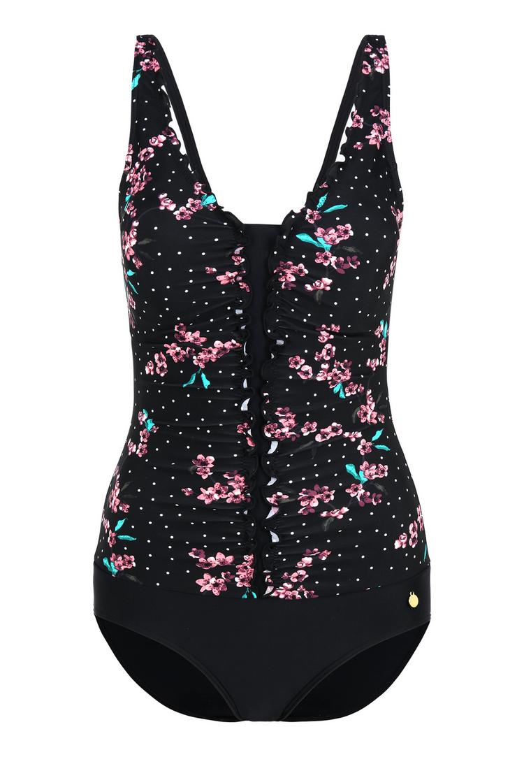 Lascana Lascana Badeanzug Badeanzug Damen - schwarz-bedruckt - 0 | SportScheck