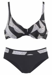 Lascana B&uuml;gel-Bikini Bikini Set Damen - schwarz-bedruckt