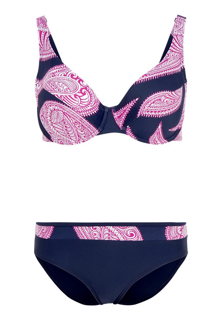 Lascana Lascana B&uuml;gel-Bikini Bikini Set Damen - marine-bedruckt - 0 | SportScheck