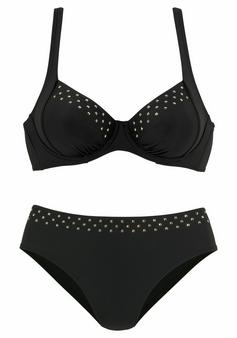 Lascana Bügel-Bikini Bikini Set Damen schwarz