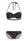 Buffalo B&uuml;gel-Bandeau-Bikini Bikini Set Damen - schwarz-bedruckt