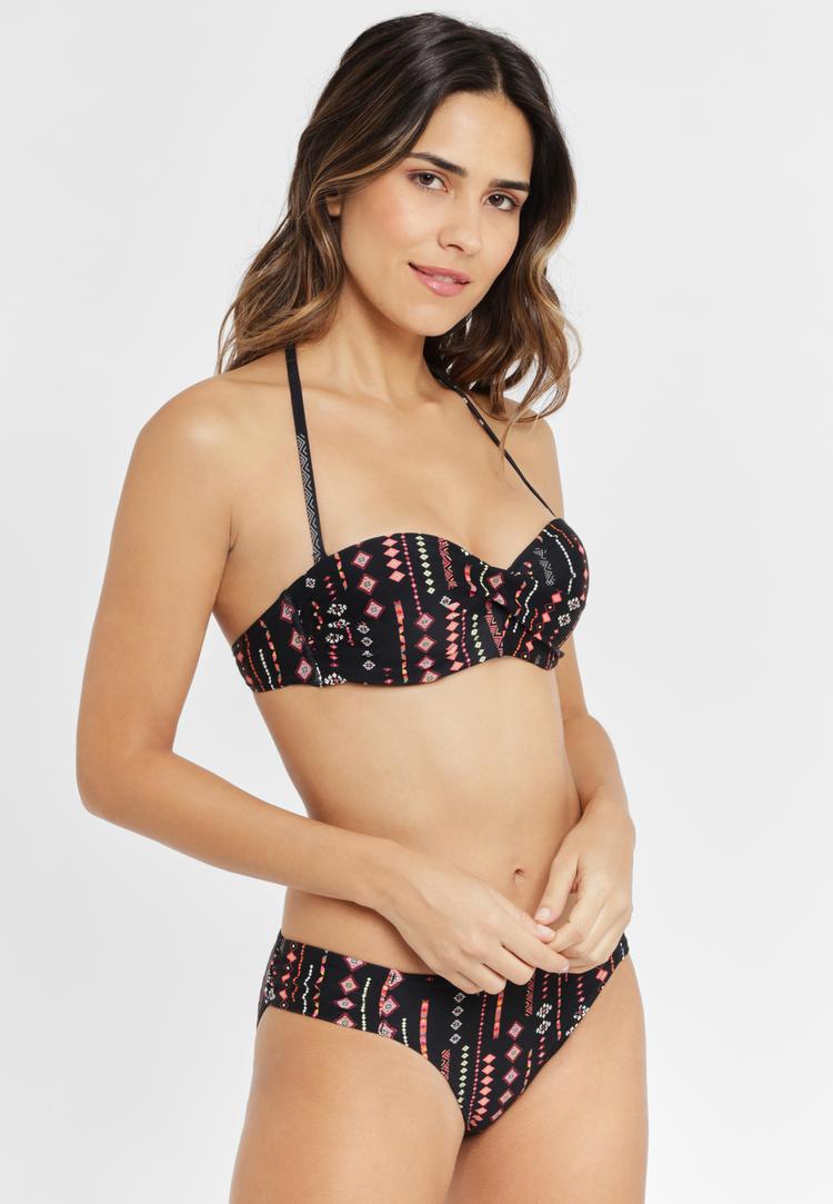 Buffalo Buffalo B&uuml;gel-Bandeau-Bikini Bikini Set Damen - schwarz-bedruckt - 0 | SportScheck