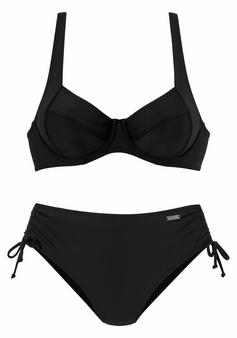 Lascana Bügel-Bikini Bikini Set Damen schwarz